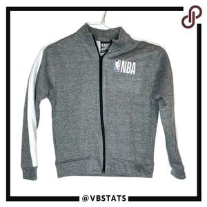 Boys NBA Medium Gray Full Zip Jacket‎